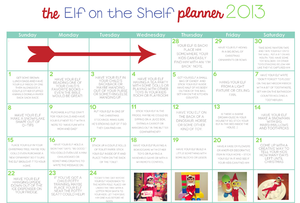 elf-calendar-ideas